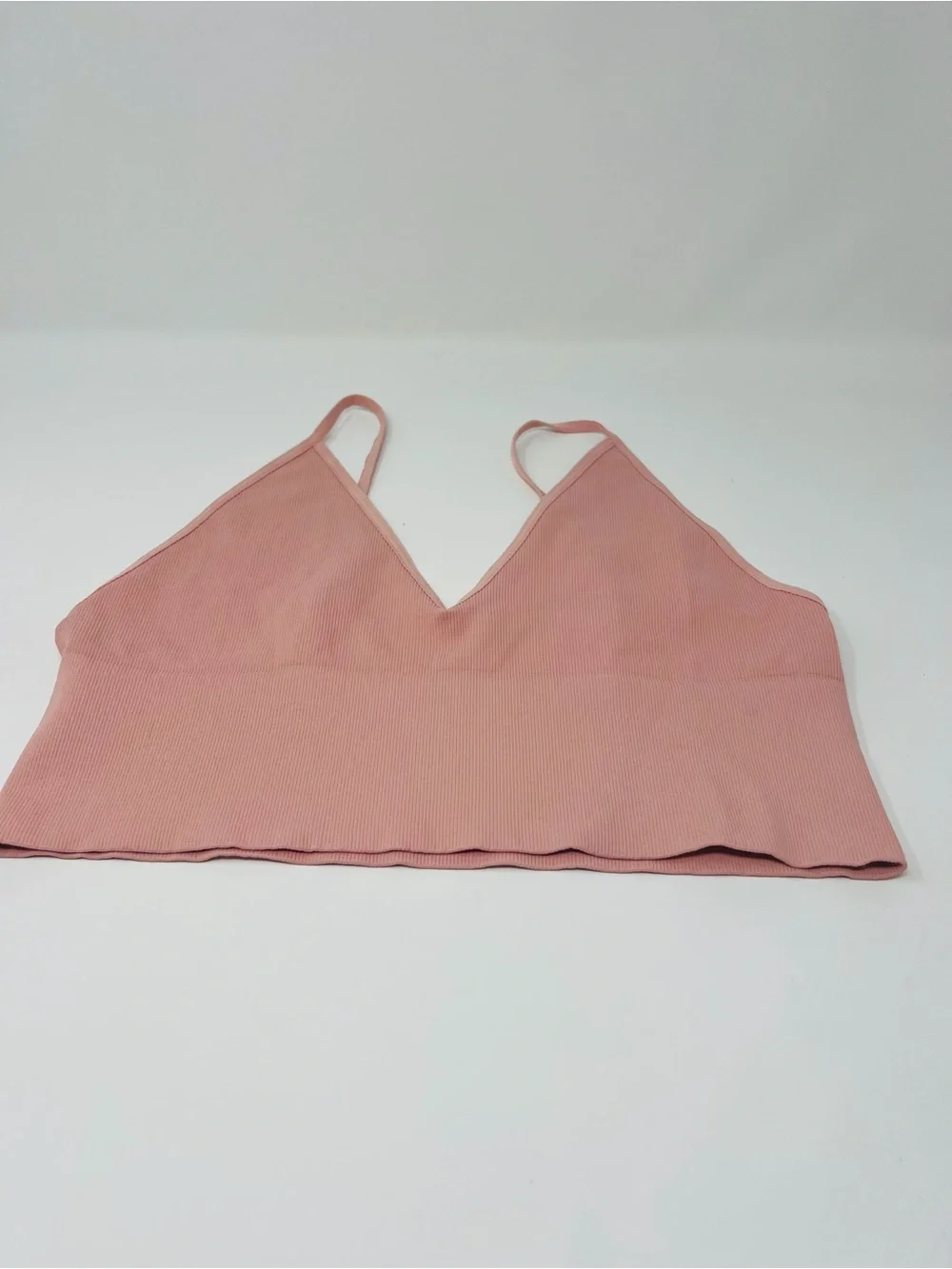NWOT Free People Ali Low-Back Seamless Bra in Ballet (light pink) Size M/L 8-14